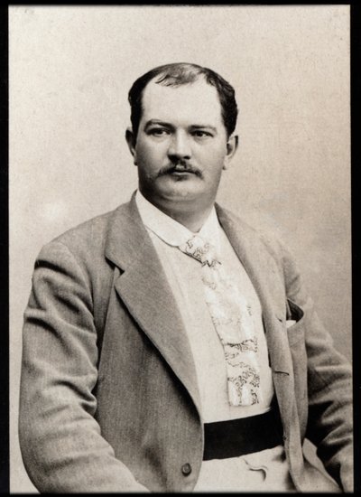 Retrato de Leon Gandillot (1862-1912), escritor francês. de French Photographer